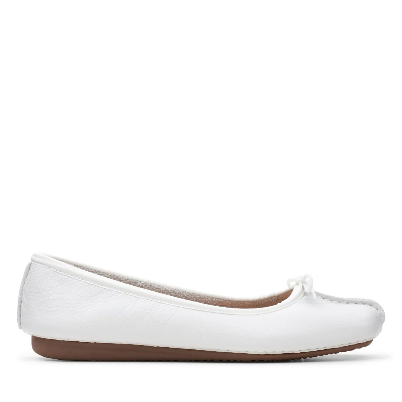 Clarks Scarpe Donna - Modello Freckle Ice (White Leather)