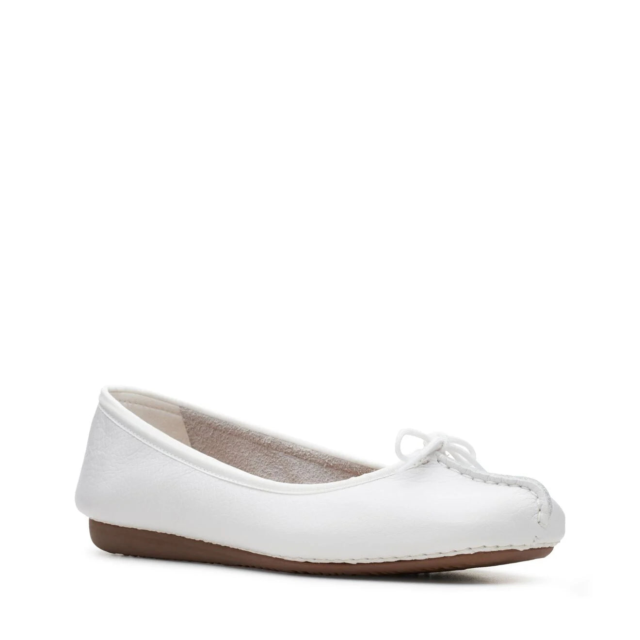 Clarks Scarpe Donna - Modello Freckle Ice (White Leather)