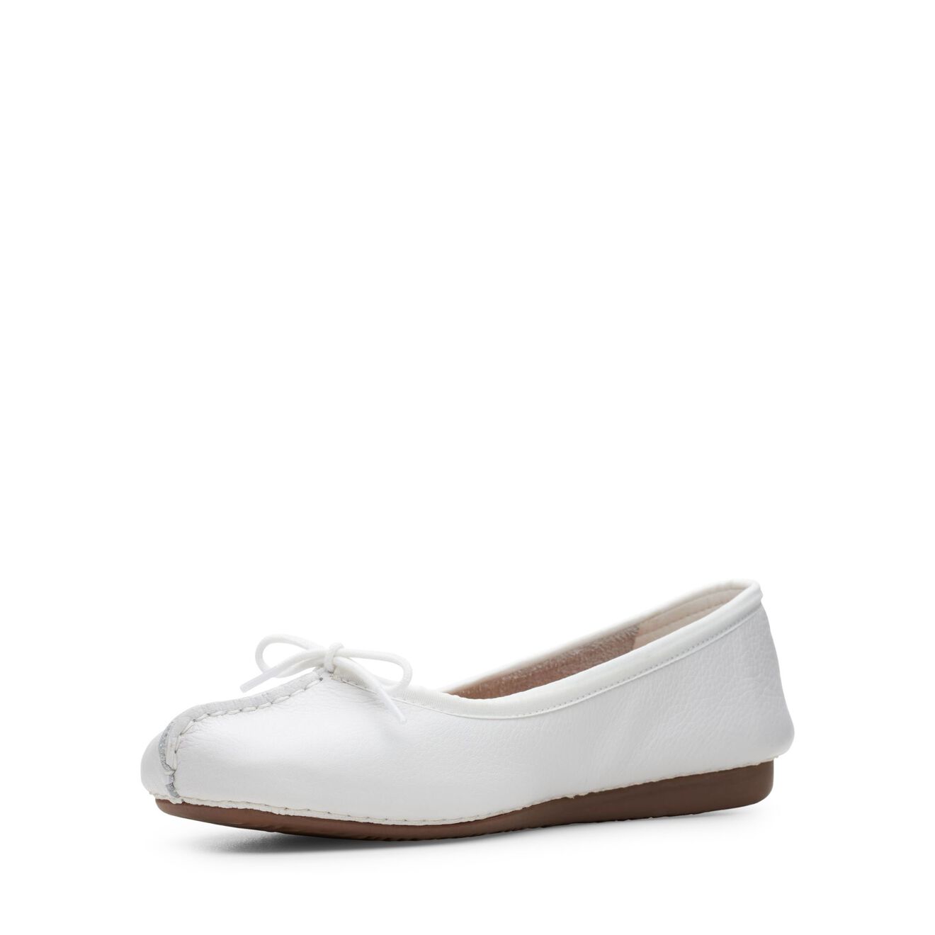 Clarks Scarpe Donna - Modello Freckle Ice (White Leather)