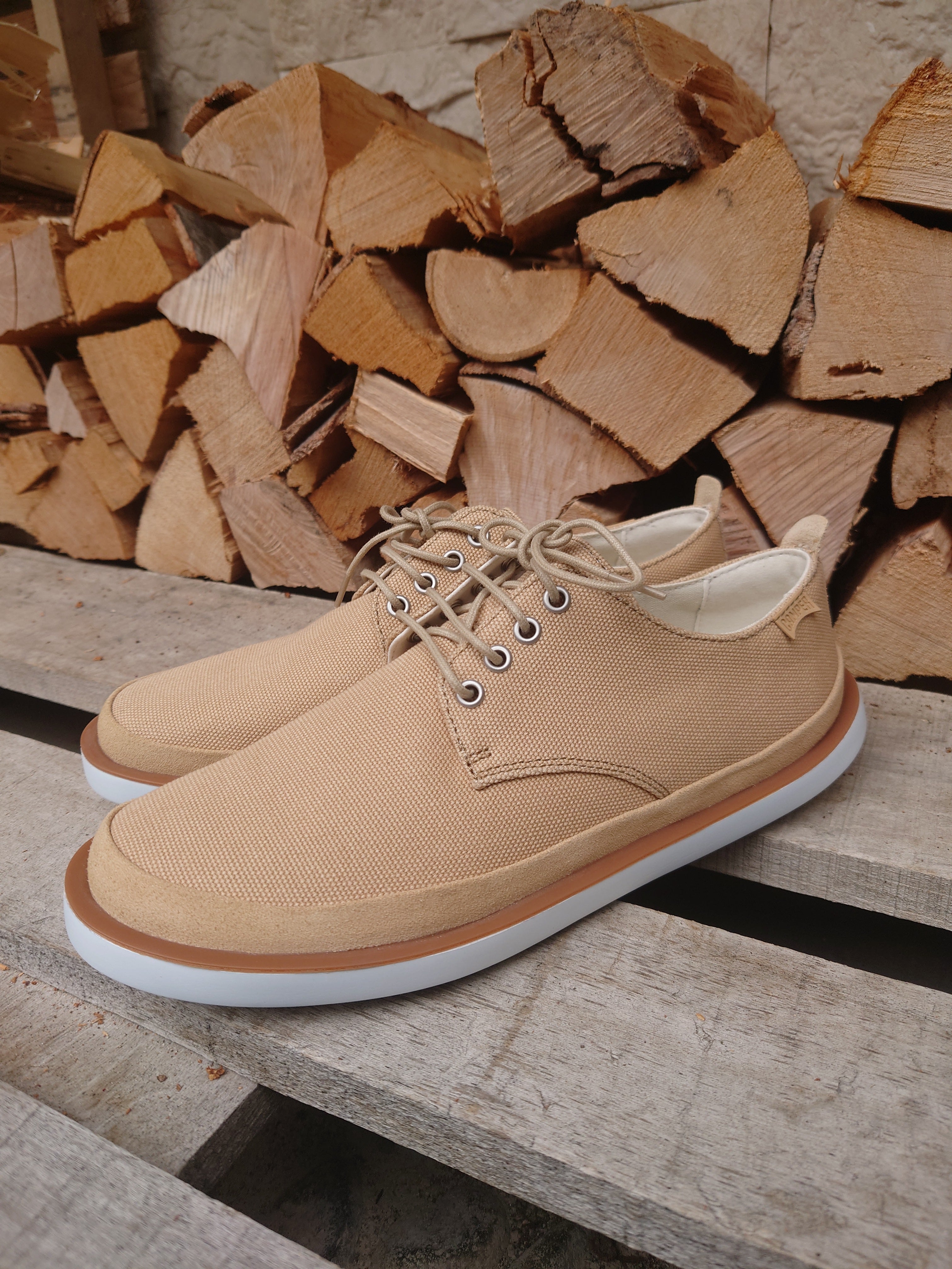 Camper Scarpe Uomo - Modello K100774-006 (Beige Tessuto Canvas)