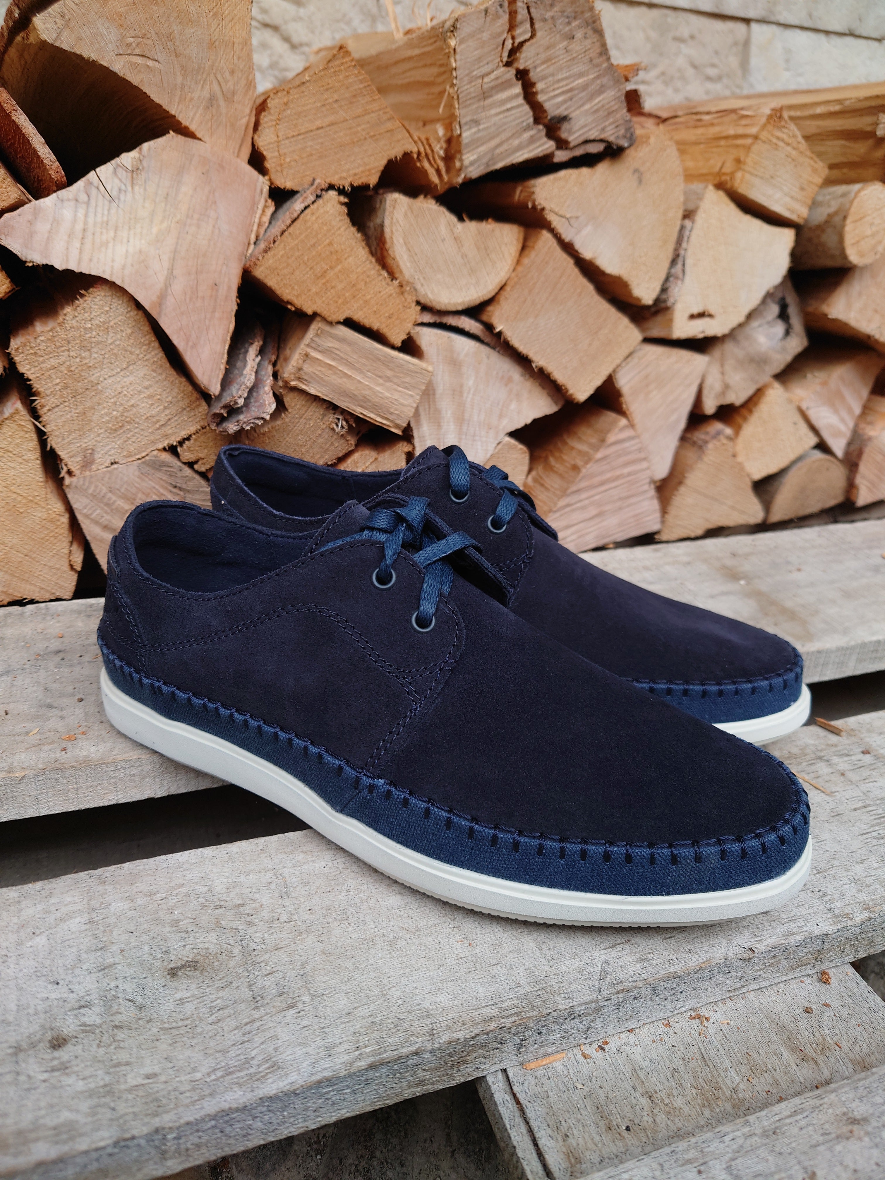 Clarks Scarpe Uomo - Modello Bratton Lo (Navy Suede)