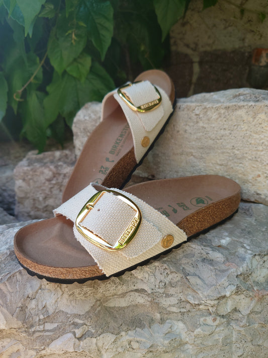 Birkenstock Sandali Vegan Donna - Modello 1026721 (Canvas Eggshell)