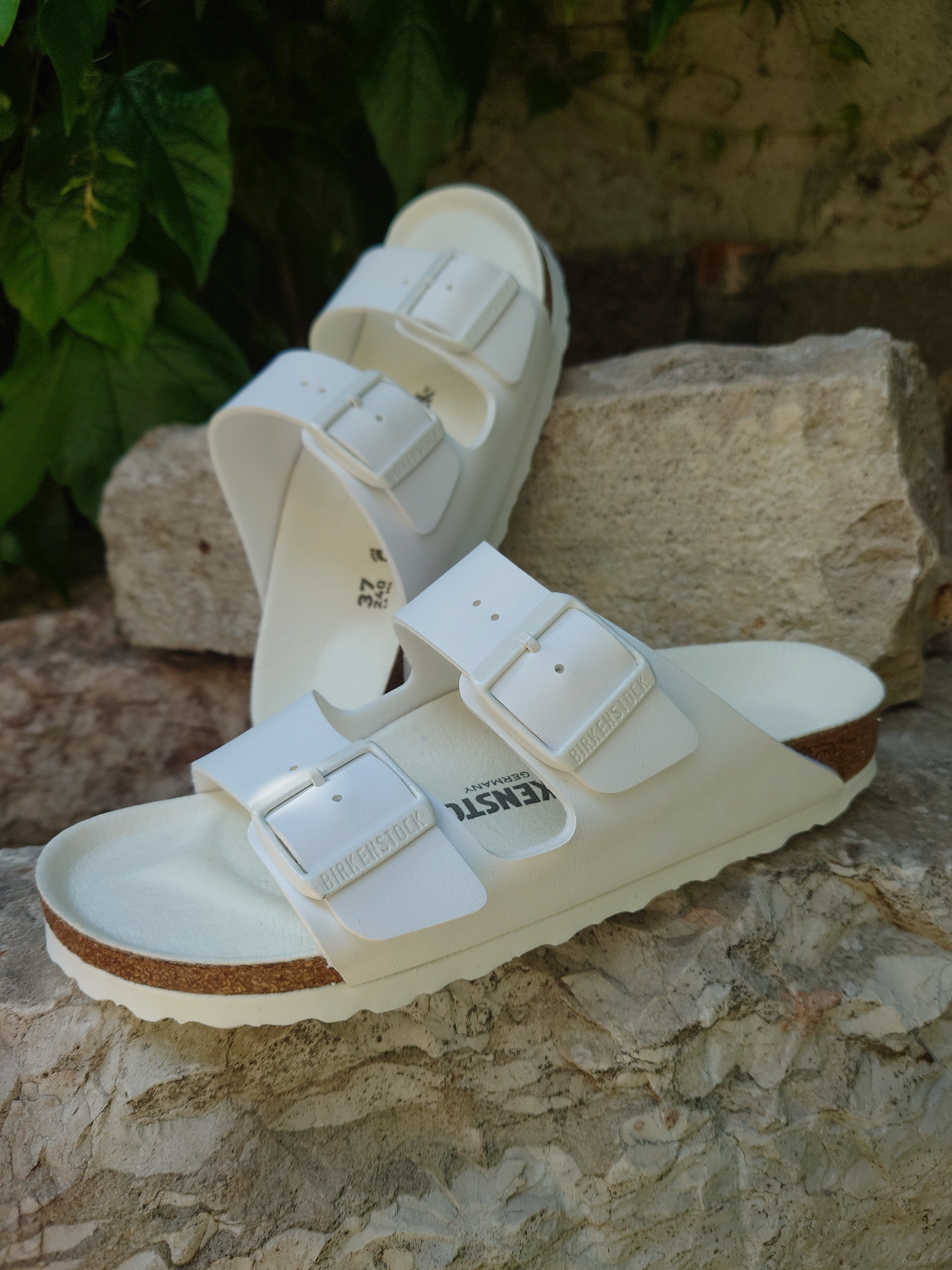 Birkenstock Sandali Unisex - Modello 1019046 (Triples White)