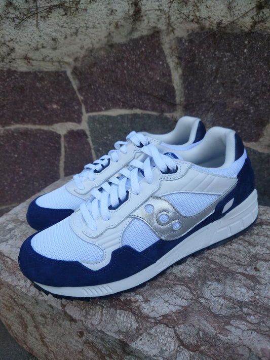 Saucony Unisex - Modello S70919-2 (White/Navy/Silver)
