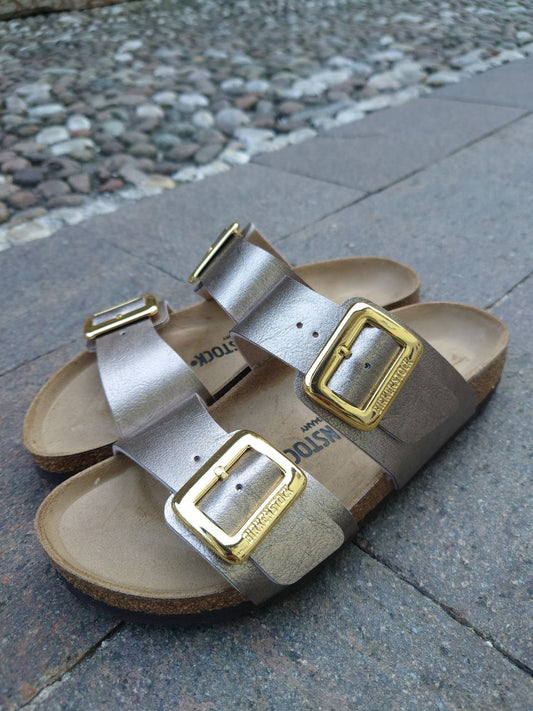 Birkenstock Donna – Modello Sydney Cushion Buckle Graceful Taupe (Articolo: 1029372)