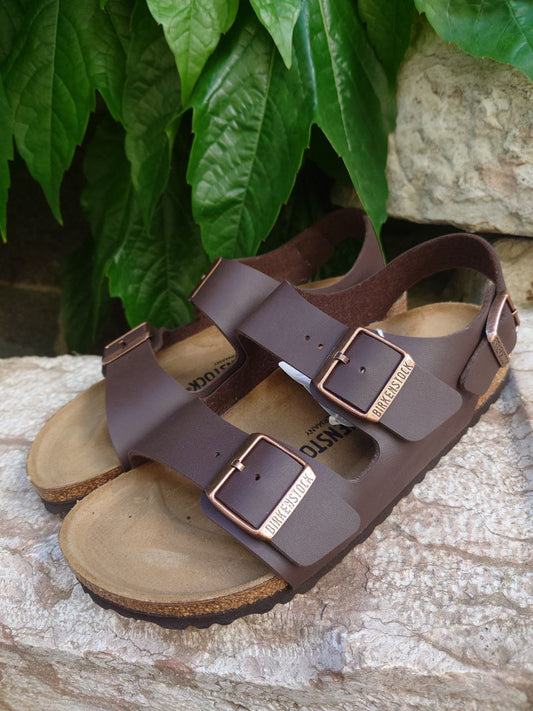 Birkenstock Uomo – Modello Milano BS Birko-Flor Dark Brown 34703
