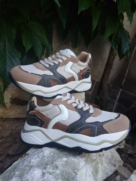 Voile Blanche Sneakers Donna - Modello 2019018.06.4D40 (light brown-cream)