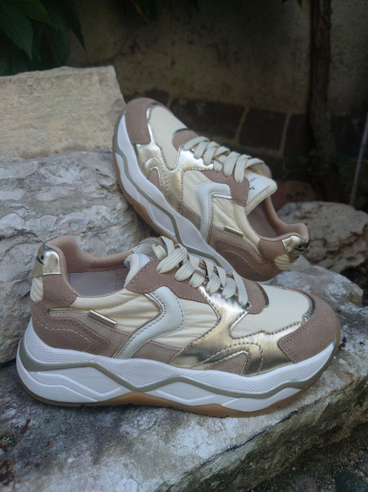 Voile Blanche Sneakers Donna - Modello 2019018.02.4D33 (light brown-platinum-cream)